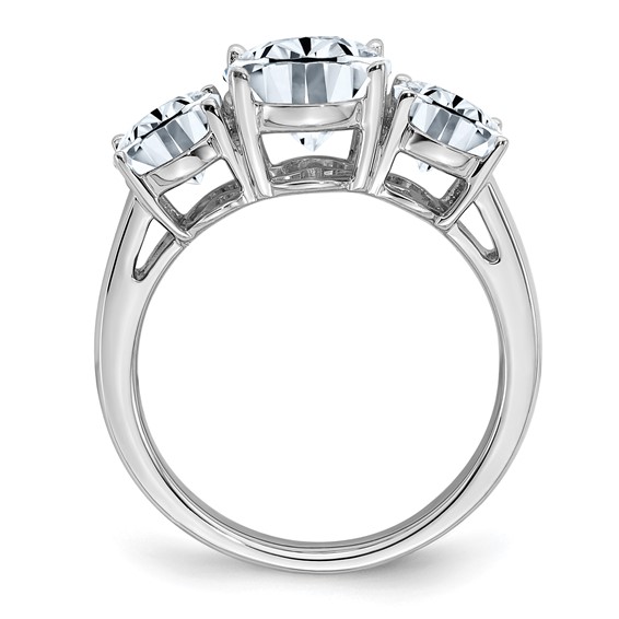 Gold Diamond Oval 3-Stone Bridal Rings