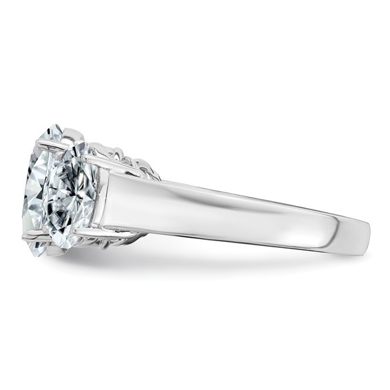Gold Diamond Oval 3-Stone Bridal Rings
