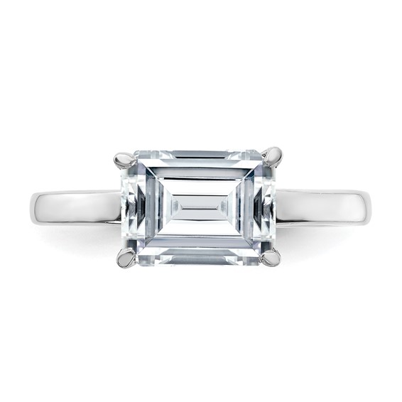 14kw 2.6ct. 9x7mm East West Emerald Solitaire Ring Mounting