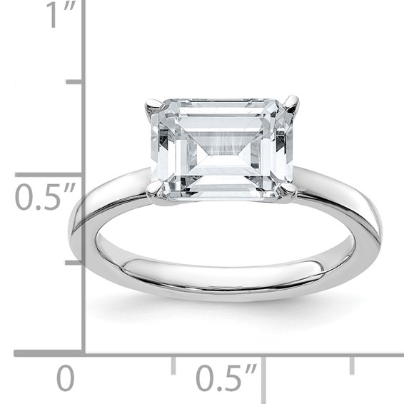 14kw 2.6ct. 9x7mm East West Emerald Solitaire Ring Mounting