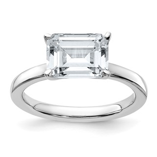 14kw 2.6ct. 9x7mm East West Emerald Solitaire Ring Mounting