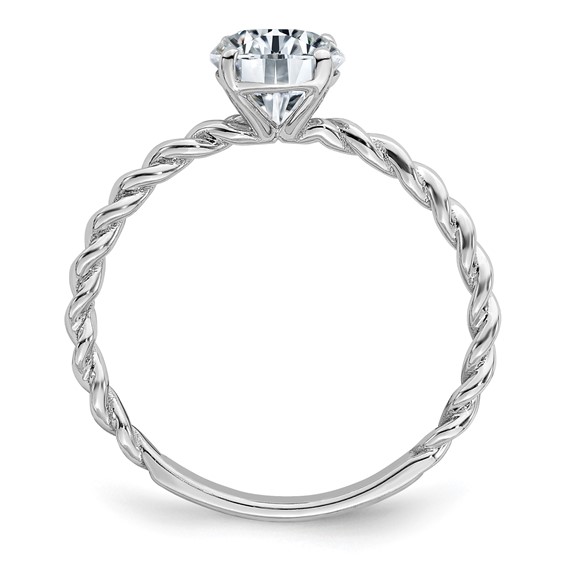 Twisted Moissanite Solitaire Rings