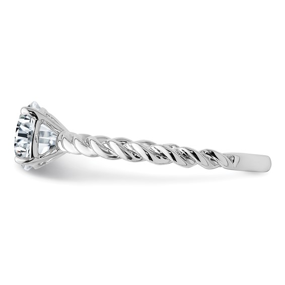 Twisted Moissanite Solitaire Rings