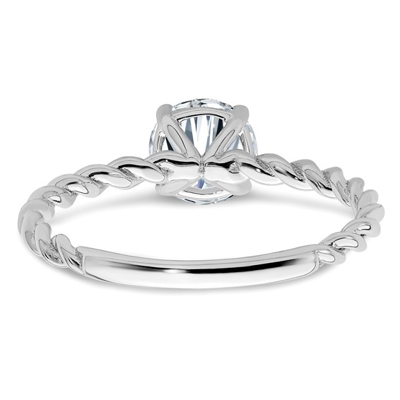 Twisted Moissanite Solitaire Rings