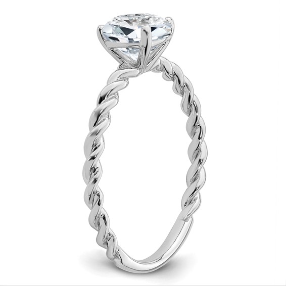 Twisted Moissanite Solitaire Rings