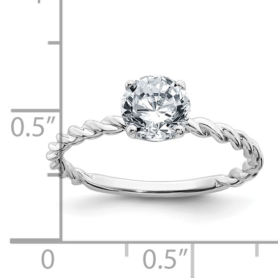 Twisted Moissanite Solitaire Rings