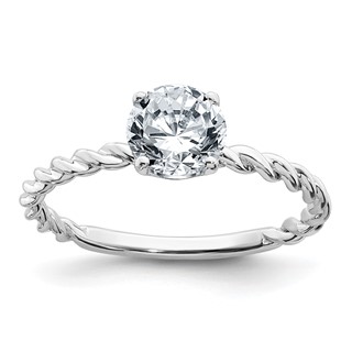 Twisted Moissanite Solitaire Rings