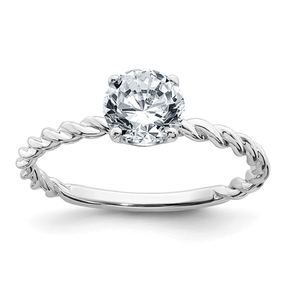 Twisted Moissanite Solitaire Rings