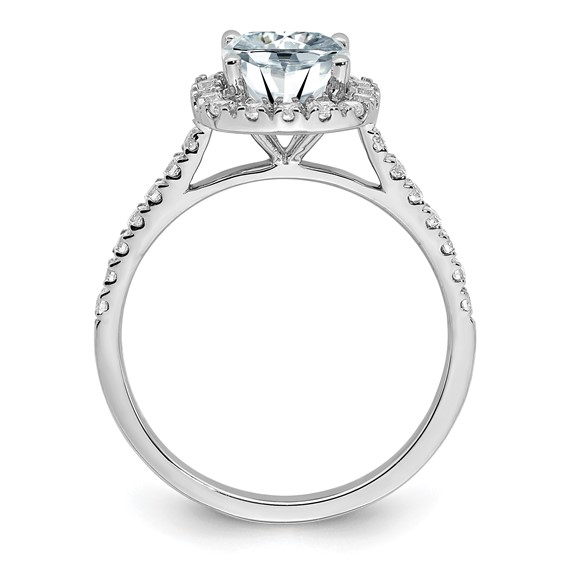 Cushion Halo Moissanite Engagement Rings