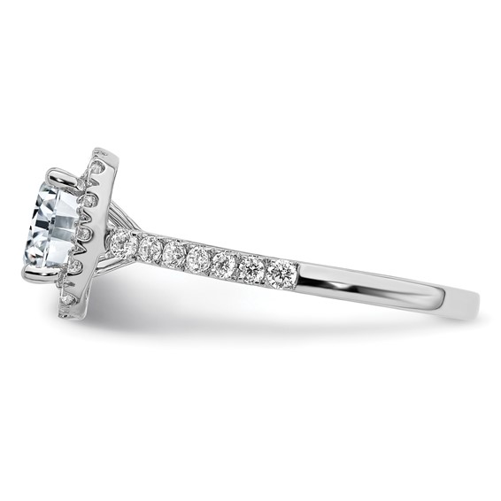 Cushion Halo Moissanite Engagement Rings