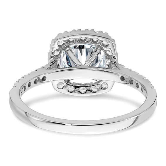 Cushion Halo Moissanite Engagement Rings