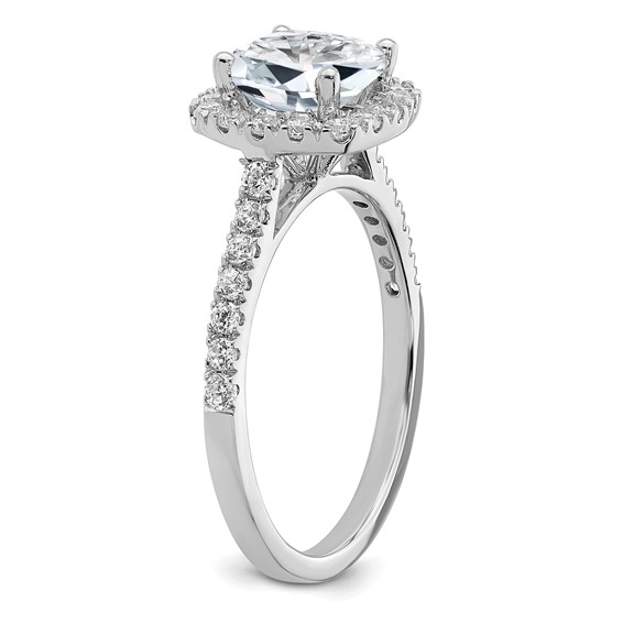 Cushion Halo Moissanite Engagement Rings