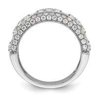 14K White Gold 1.20 Carat Lab Grown Diamond VS SI+ G+ Complete Fashion Ring view 2