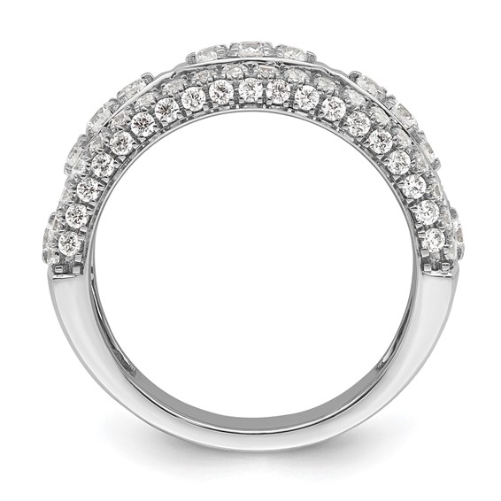 14k White Gold 1 1/5 carat Lab Grown Diamond VS/SI+ G+ Complete Fashion Ring