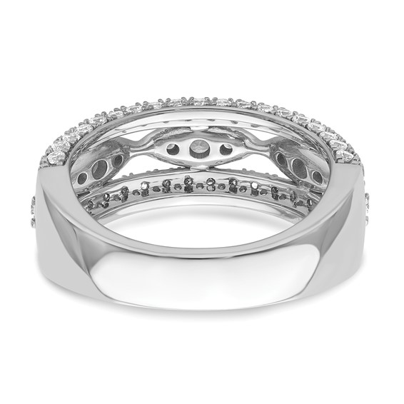 14k White Gold 1 1/5 carat Lab Grown Diamond VS/SI+ G+ Complete Fashion Ring