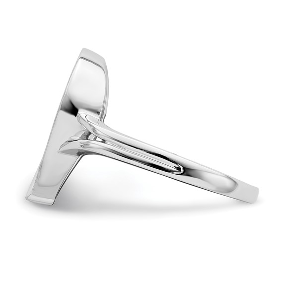 14k White Gold Polished 1/8 carat Diamond Teardrop Ring