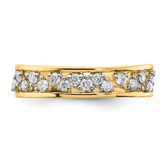 14k Polished 1/3 carat Diamond Band