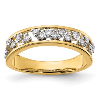 14k Polished 1/3 carat Diamond Band