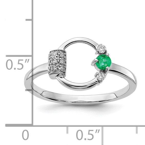 Gemstone and Diamond Circle Rings