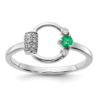 Gemstone and Diamond Circle Rings