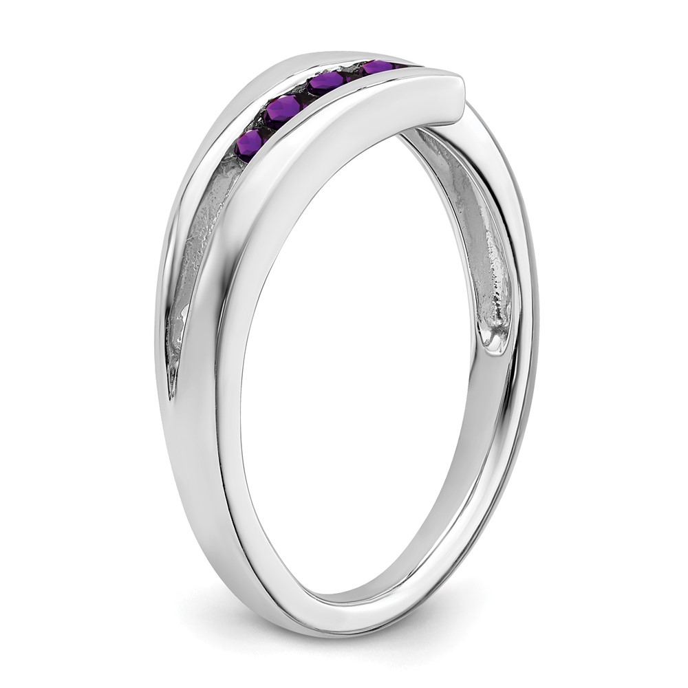 14k White Gold Amethyst 4-stone Ring (RM7112-AM-W)