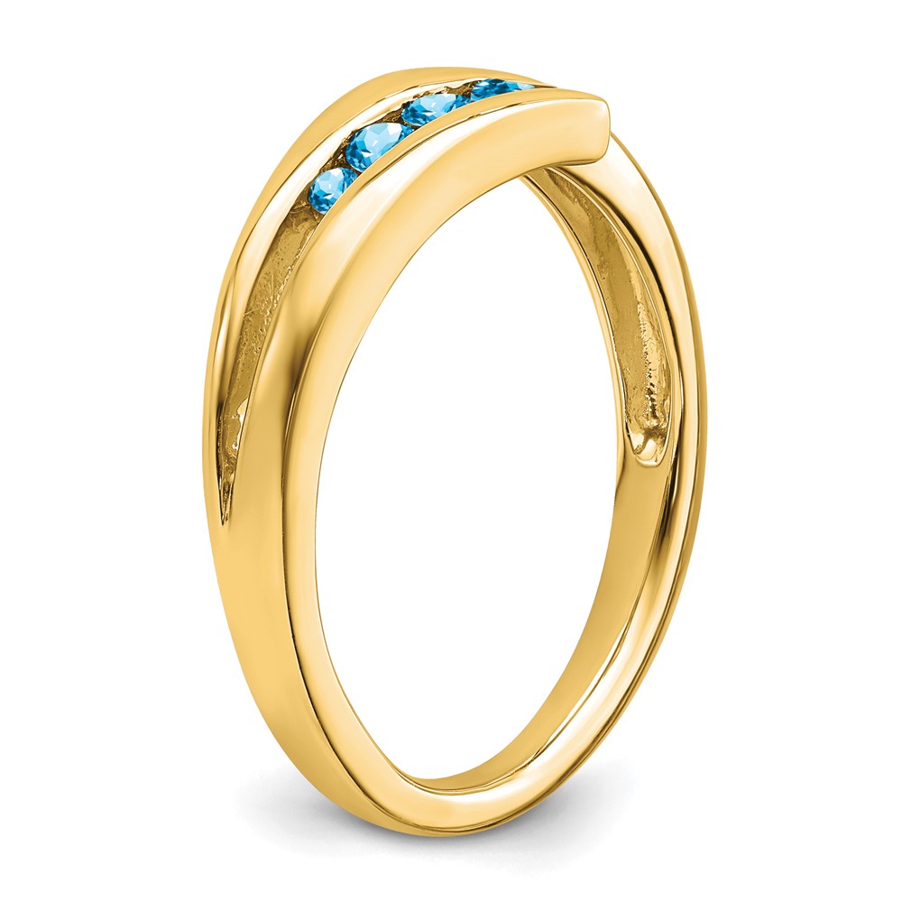 14k Blue Topaz 4-stone Ring (RM7112-BT-Y)