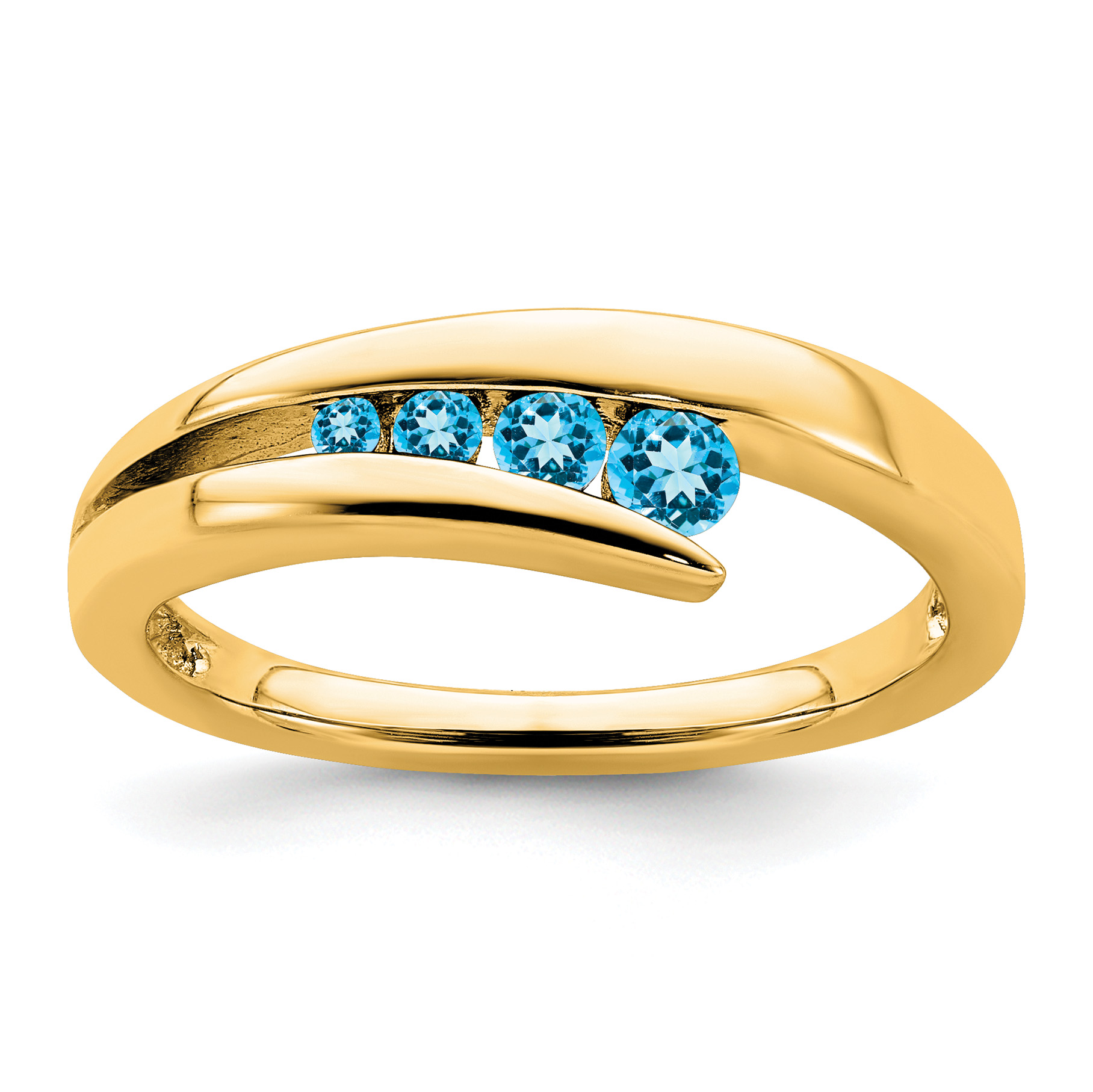14k Blue Topaz 4-stone Ring (RM7112-BT-Y)