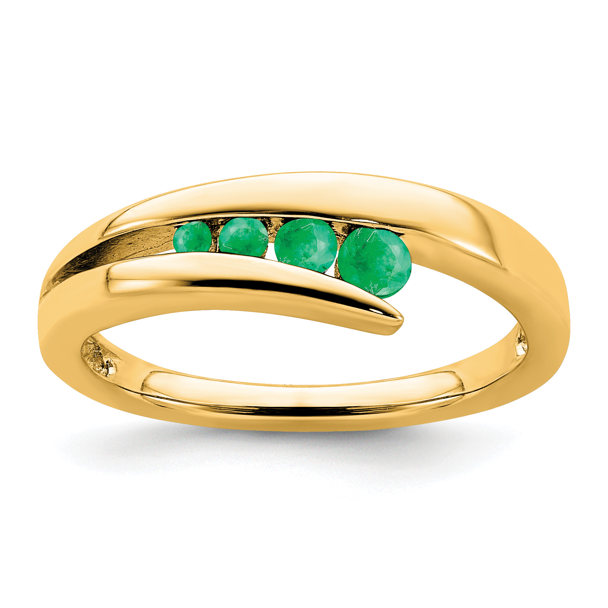 14k Emerald 4-stone Ring (RM7112-EM-Y)