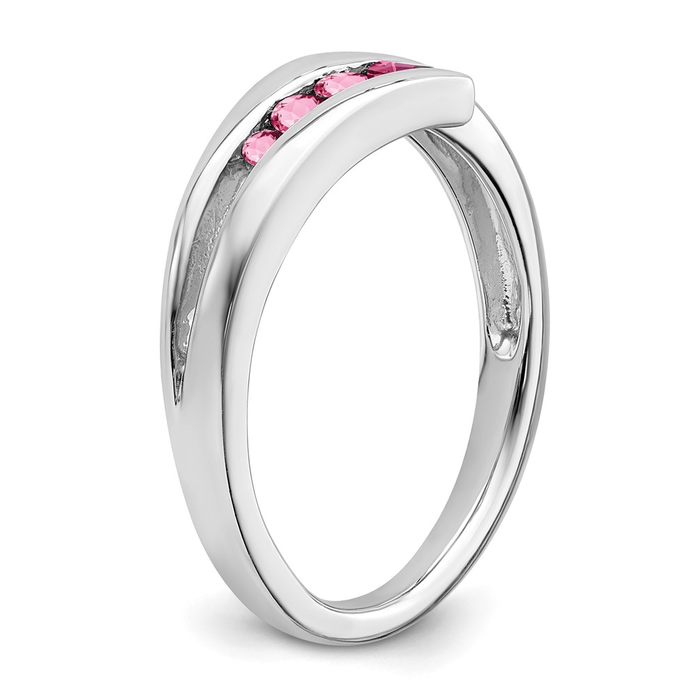 14k White Gold Pink Tourmaline 4-stone Ring (RM7112-PT-W)