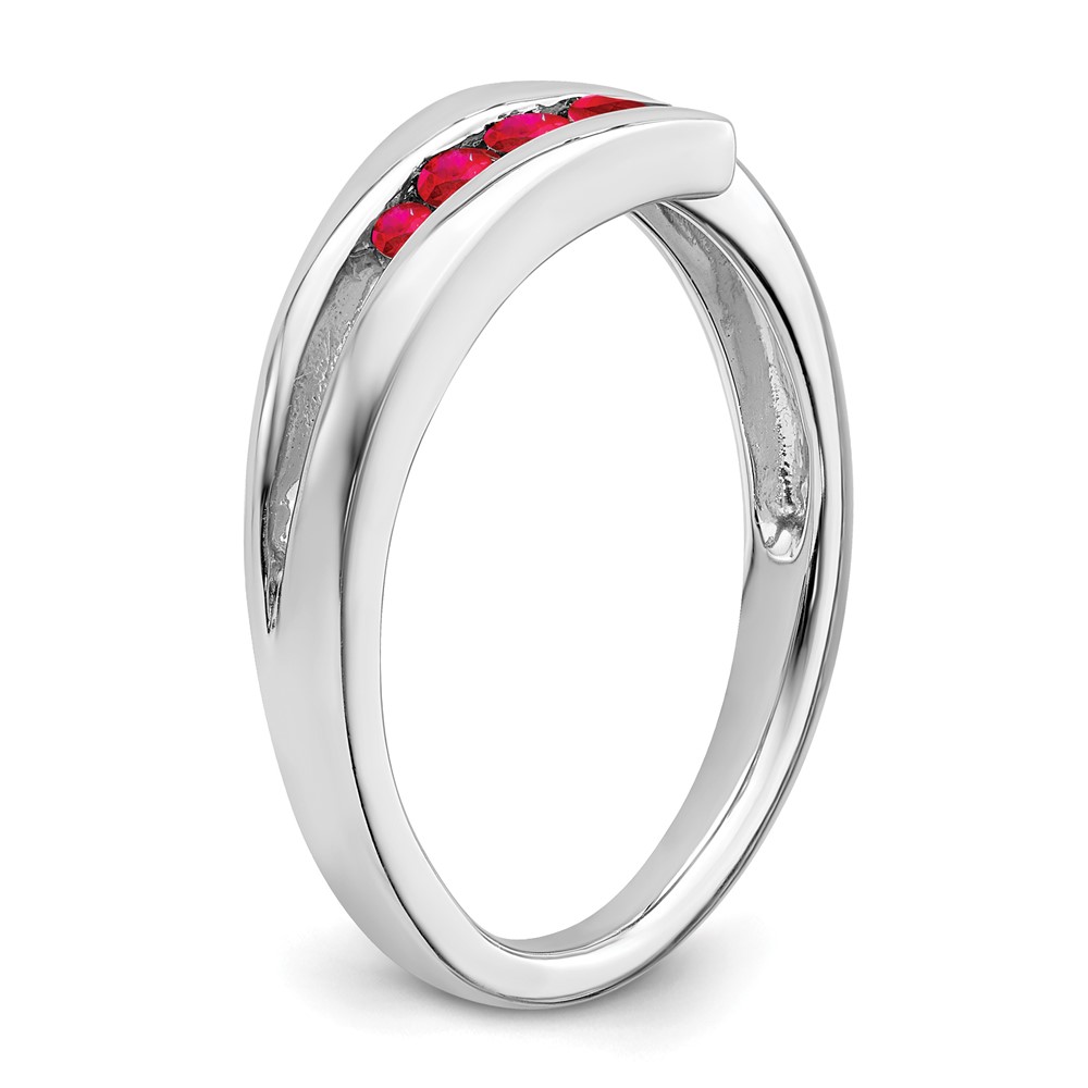 14k White Gold Ruby 4-stone Ring (RM7112-RU-W)