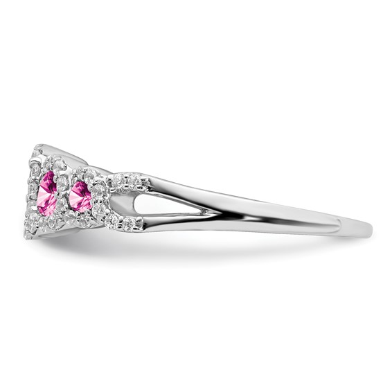 14k White Gold Gemstone and Diamond Ring