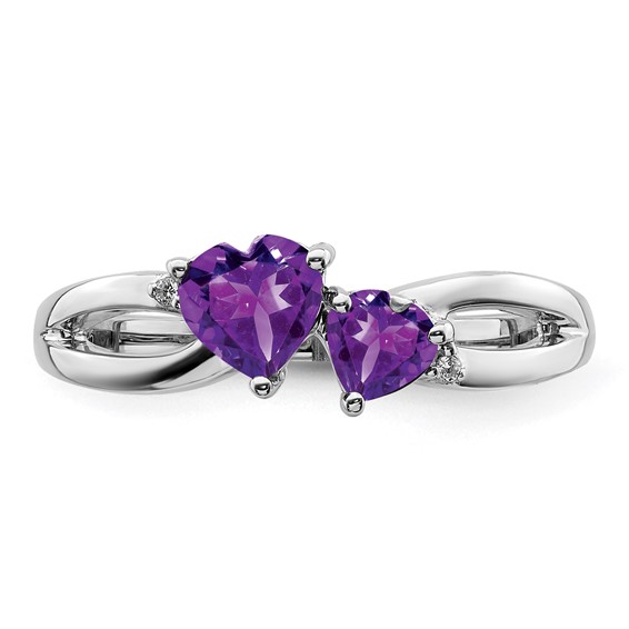 Two Hearts Gemstone & Diamond rings