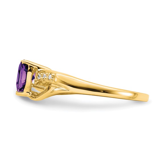 Gemstone and Diamond Heart Ring