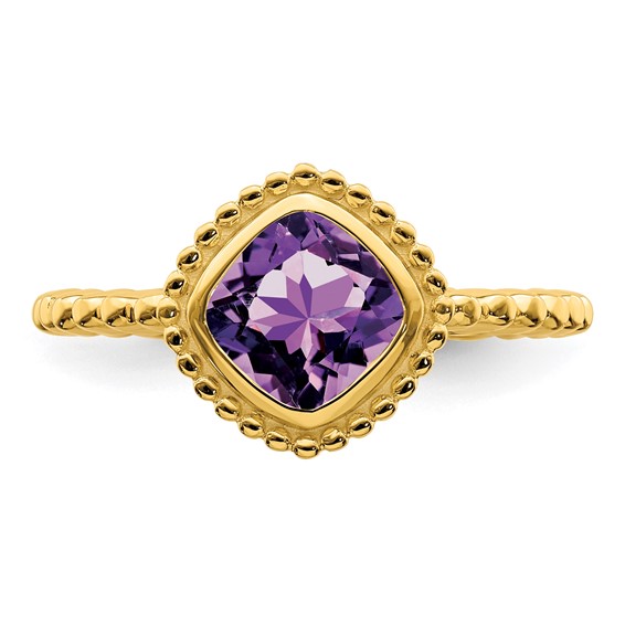 Cushion Gemstone Ring