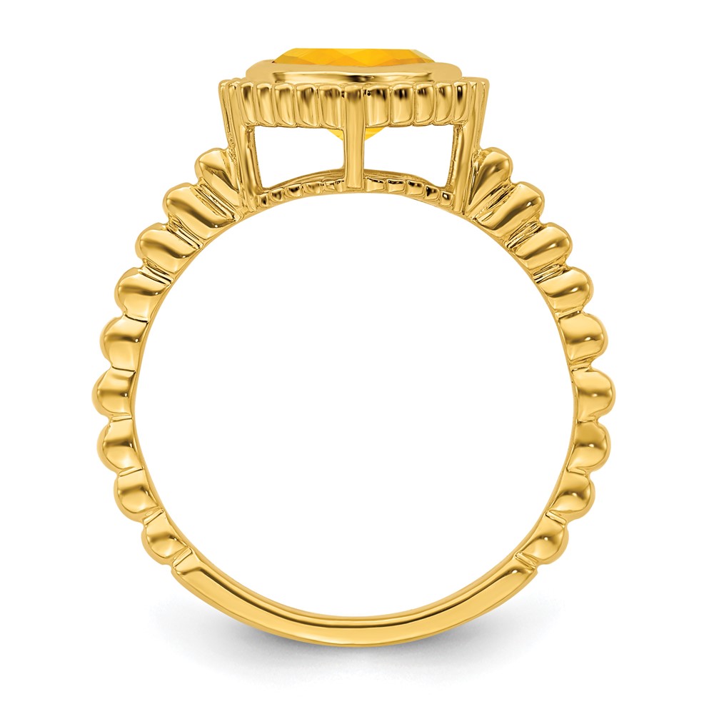14k Cushion Citrine Ring (RM7201-CI-Y)