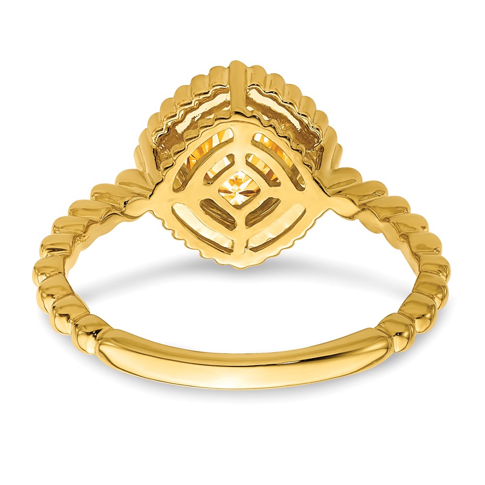 14k Cushion Citrine Ring (RM7201-CI-Y)