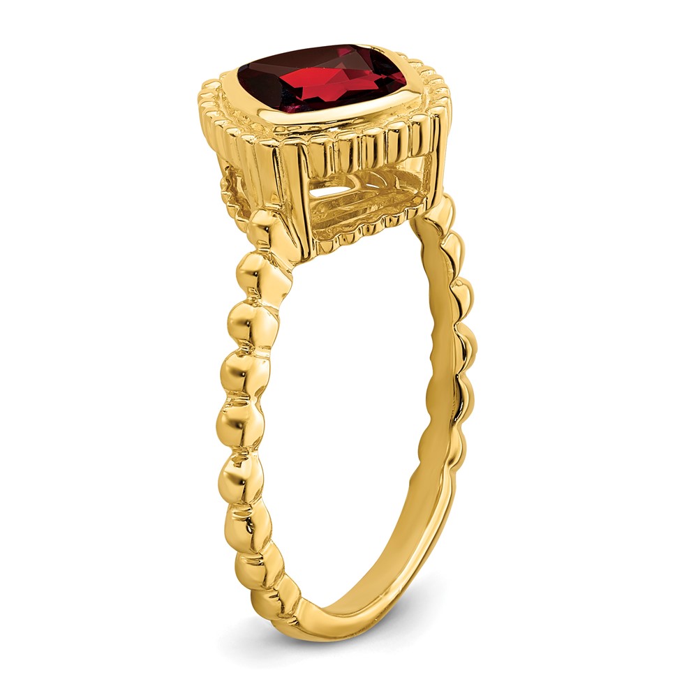 14k Cushion Garnet Ring (RM7201-GA-Y)