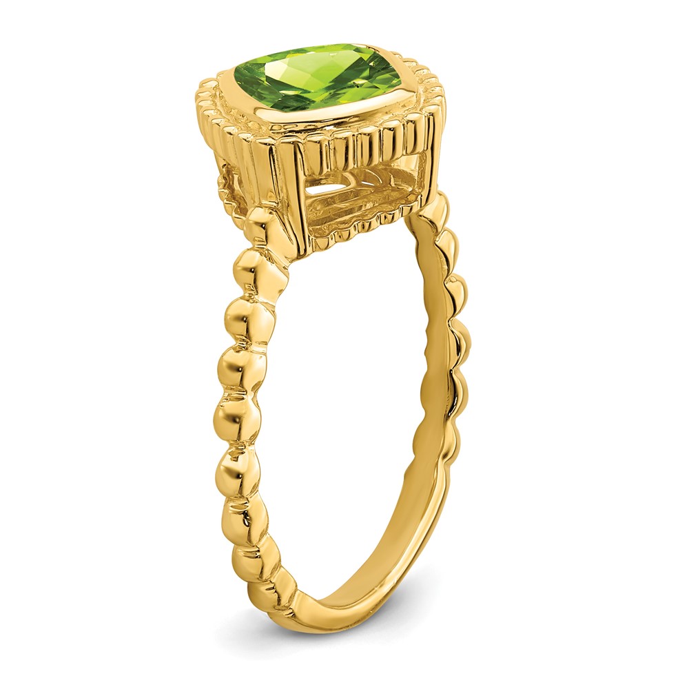 14k Cushion Peridot Ring (RM7201-PE-Y)