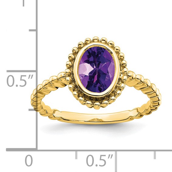 Oval Gemstone Ring