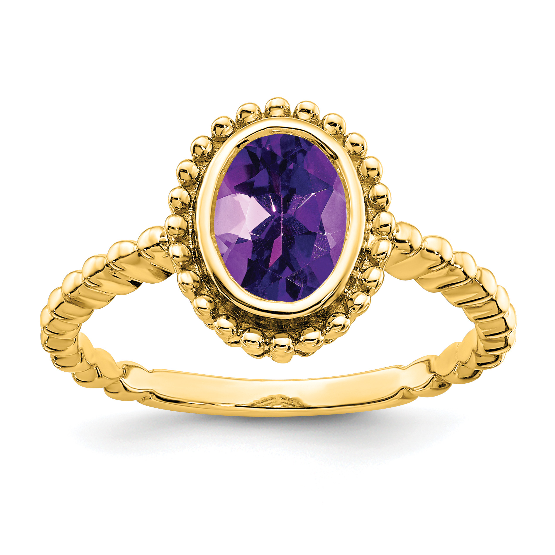 14k Oval Amethyst Ring (RM7202-AM-Y)