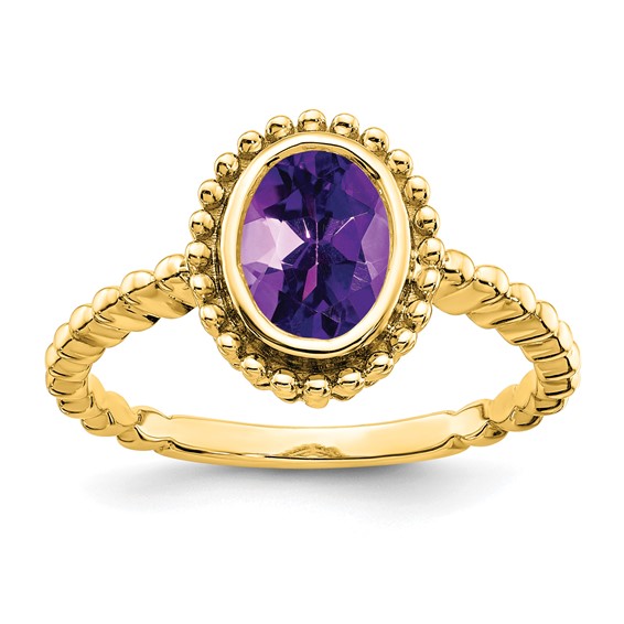 Oval Gemstone Ring