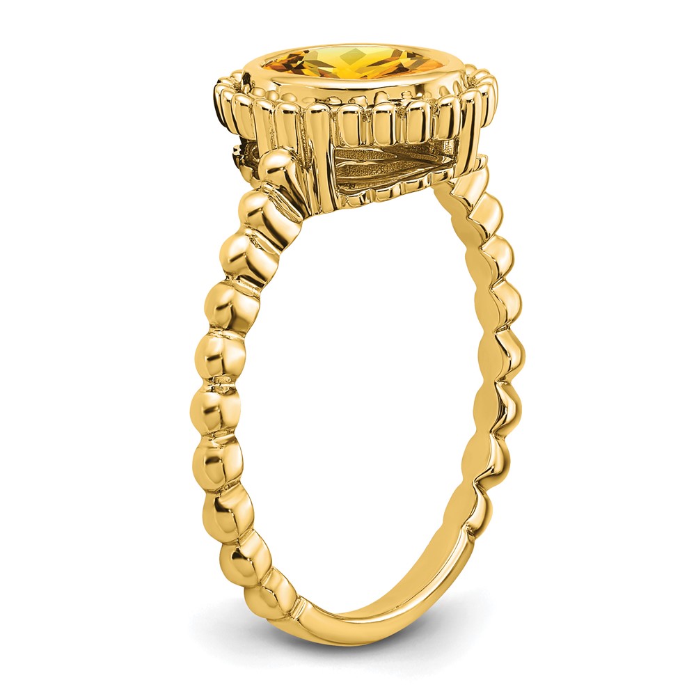 14k Oval Citrine Ring (RM7202-CI-Y)
