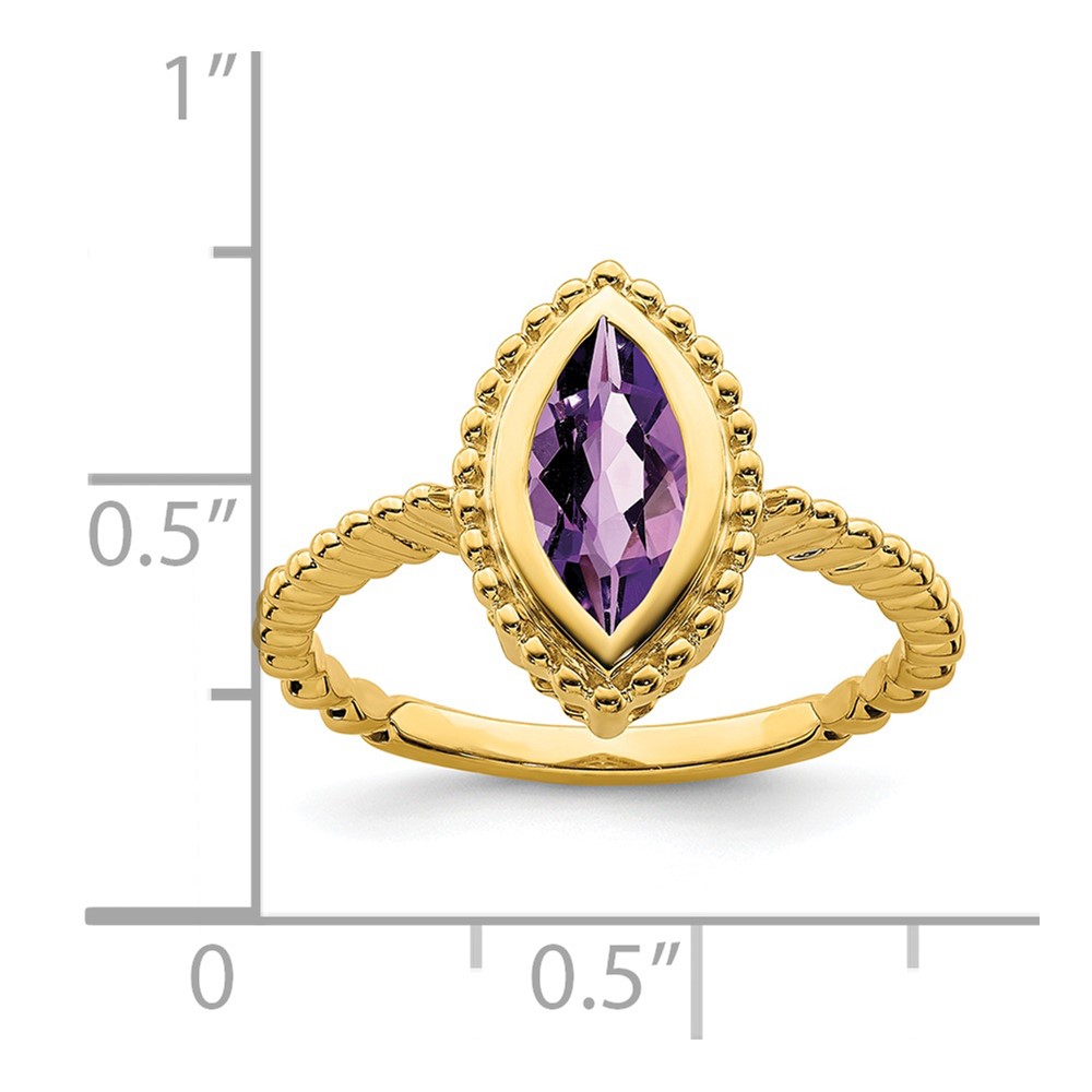 14k Marquise Amethyst Ring (RM7204-AM-Y)
