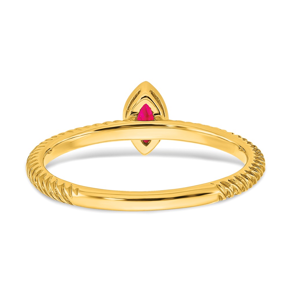14k Marquise Bezel Ruby Ring (RM7231-RU-Y)