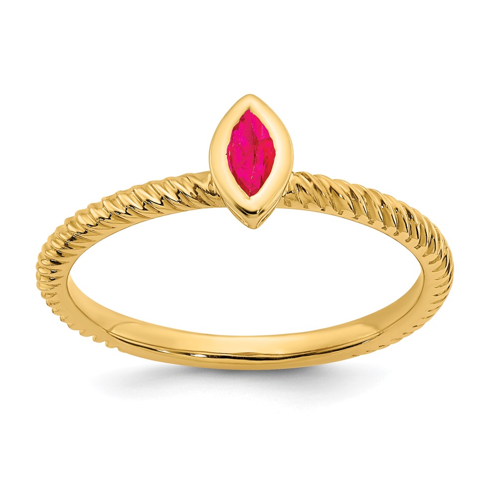 14k Marquise Bezel Ruby Ring (RM7231-RU-Y)