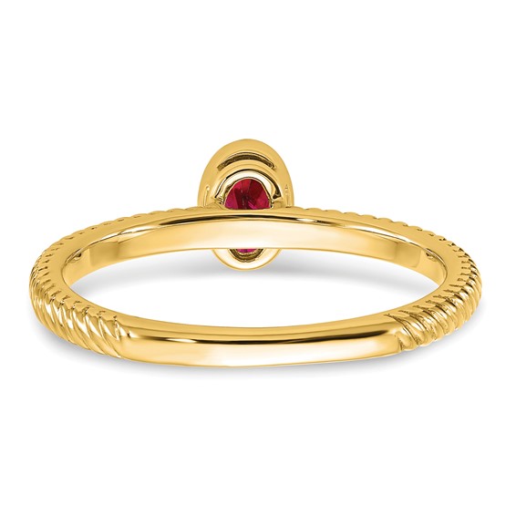 Oval Bezel Gemstone Ring