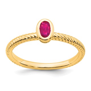 Oval Bezel Gemstone Ring