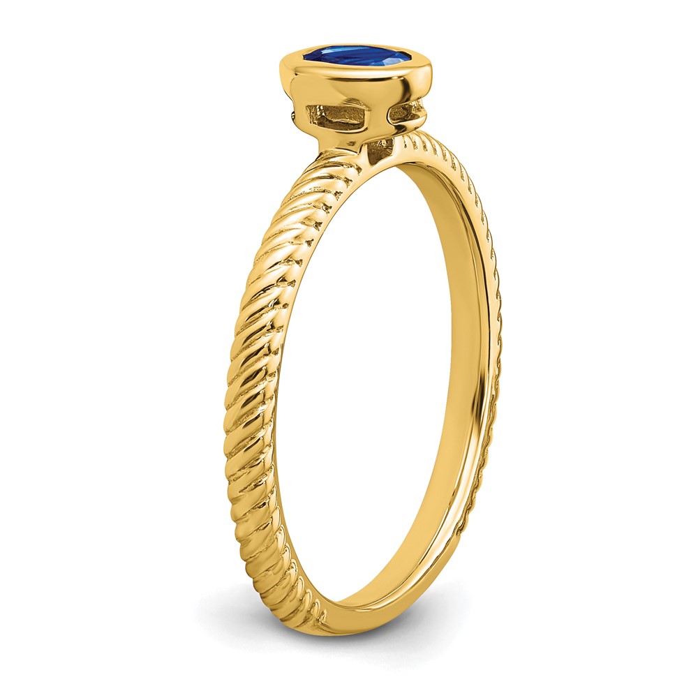 14k Oval Bezel Sapphire Ring (RM7232-SA-Y)
