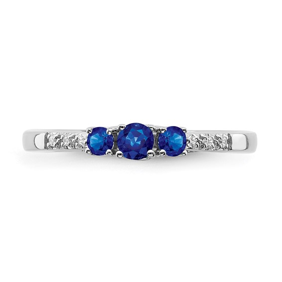 Gemstone and Diamond 3-Stone Rings