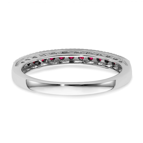 White Gold Gemstone and Diamond Bands